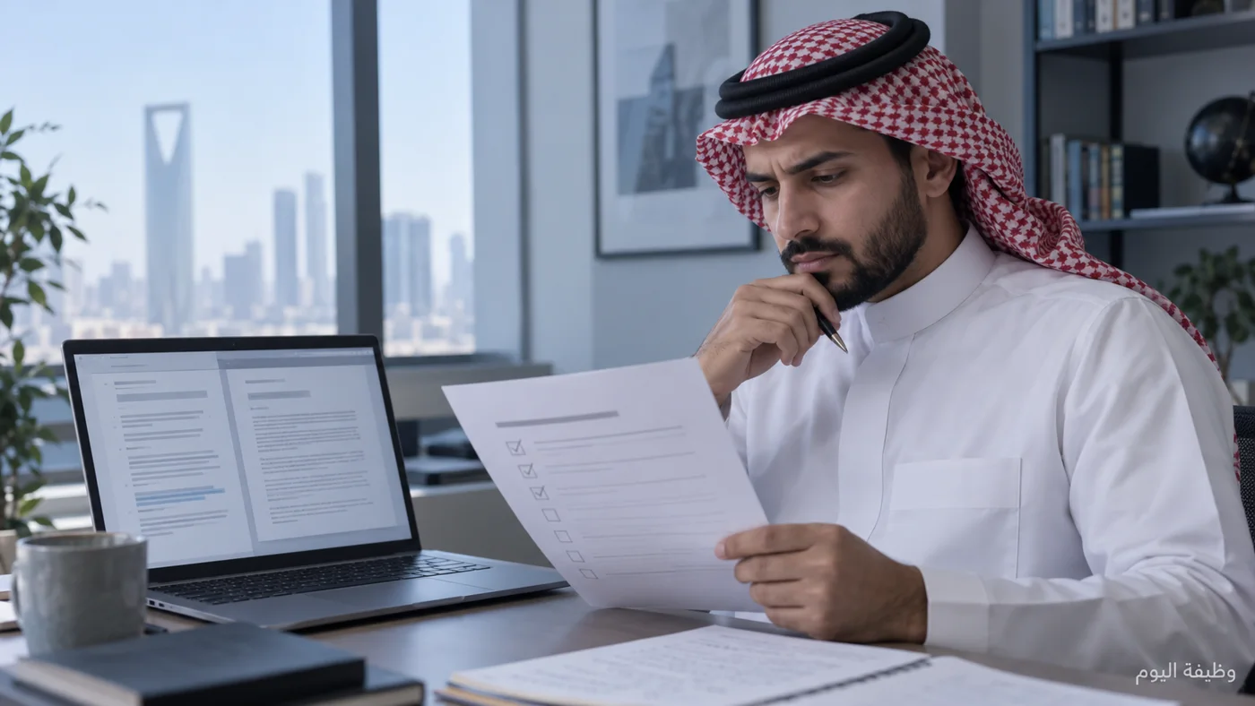 صورة توضيحية لمراجعة ملخص مكتوب ومقارنته بملاحظات المصدر