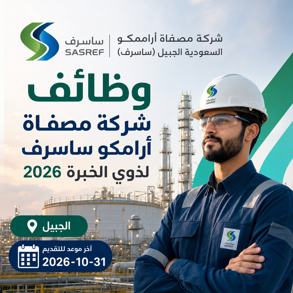 وظائف أرامكو ساسرف - وظائف شركة مصفاة أرامكو ساسرف 2026 لذوي الخبرة