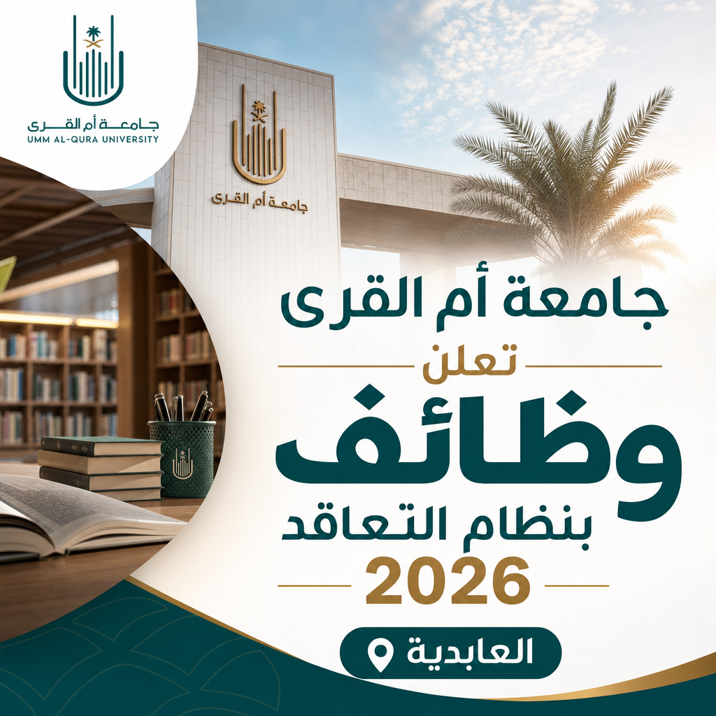 وظائف جامعة أم القرى - جامعة أم القرى تعلن وظائف بنظام التعاقد 2026
