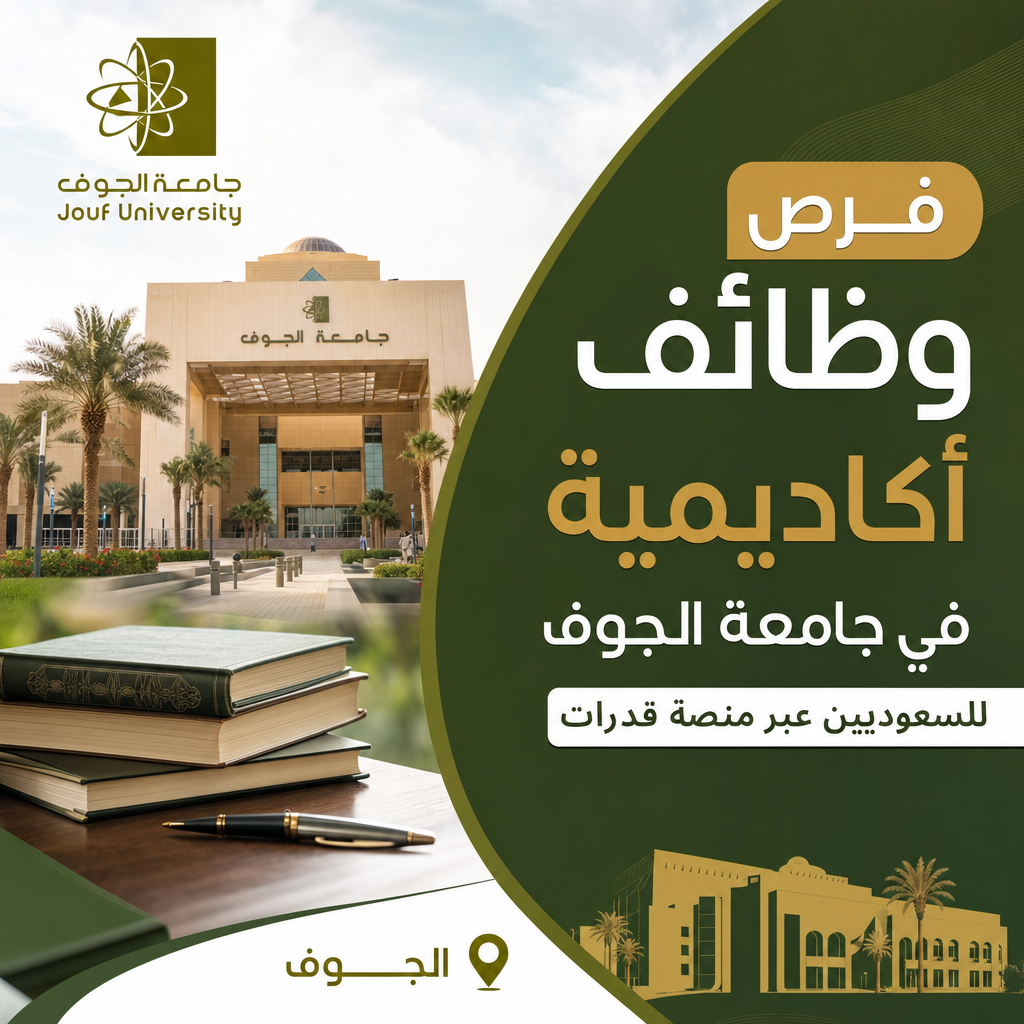 وظائف أكاديمية جامعة الجوف - فرص وظائف أكاديمية في جامعة الجوف للسعوديين عبر منصة قدرات