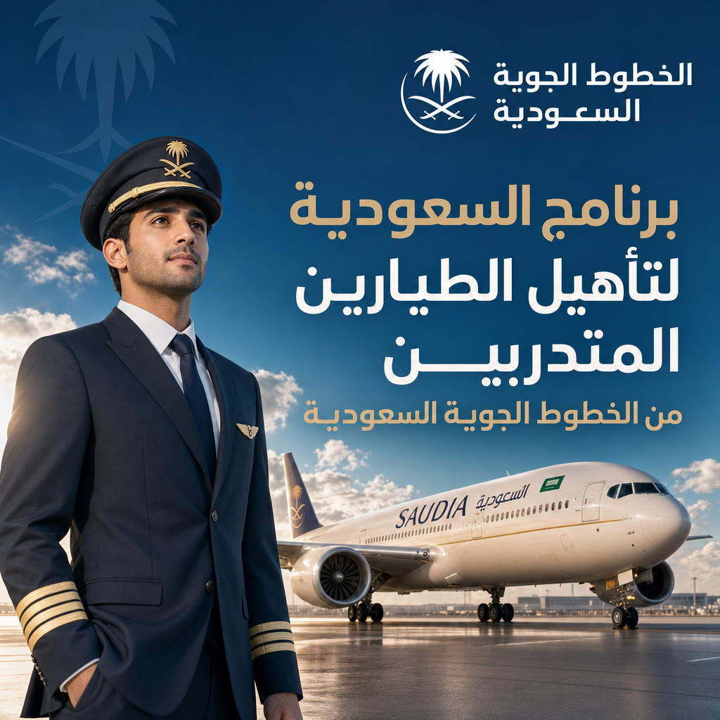 وظائف تدريب الطيارين - برنامج السعودية لتأهيل الطيارين المتدربين من الخطوط الجوية السعودية