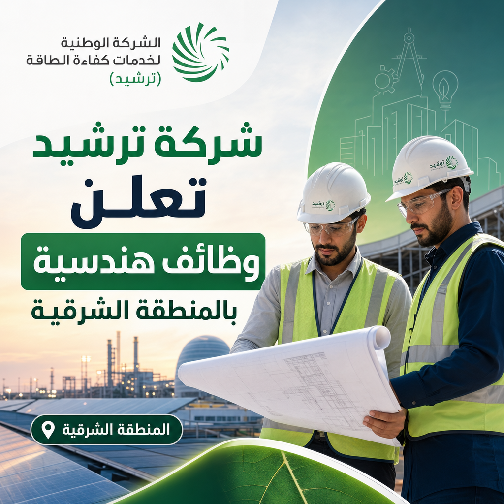 وظائف هندسية ترشيد - شركة ترشيد تعلن وظائف هندسية بالمنطقة الشرقية