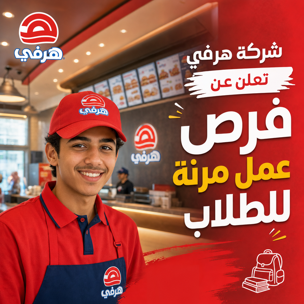 وظائف شركة هرفي - شركة هرفي تعلن عن فرص عمل مرنة للطلاب