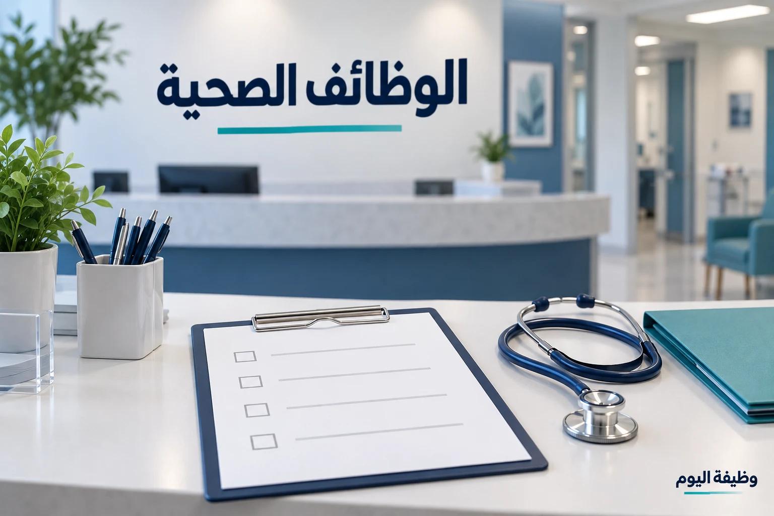 صورة توضيحية للوظائف الصحية بعلامة وظيفة اليوم