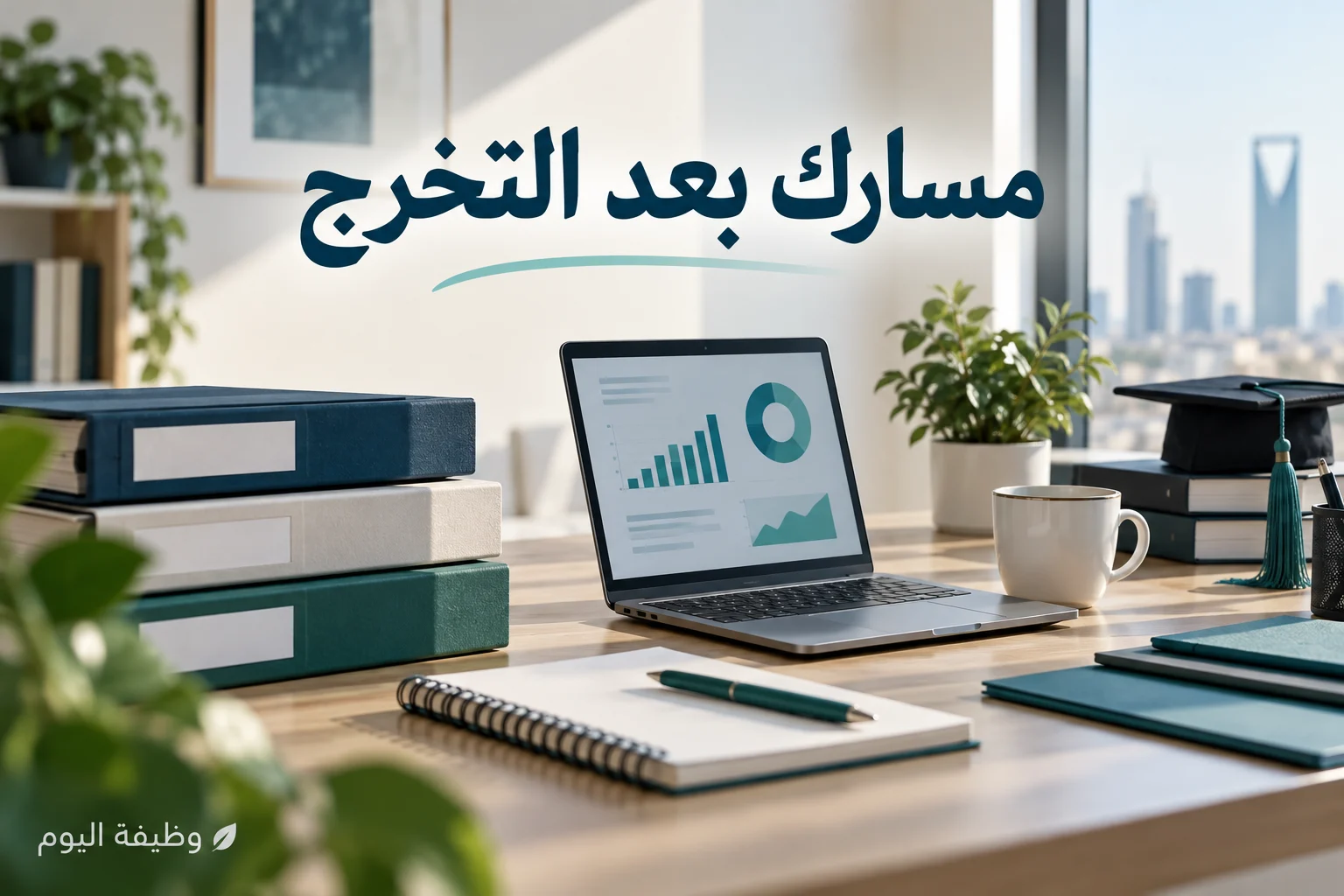 تصور توضيحي لملفات وخطة تعلم للخريجين بعنوان مسارك بعد التخرج